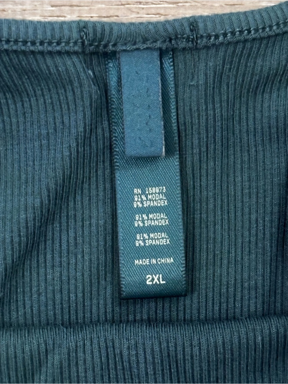 SKIMS Ribbed Dark Teal Spaghetti Strap Maxi Slip Dress Size 2XL - Picture 4 of 9